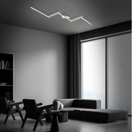 Briloner 3501-018 - Kiinteä LED-kattokruunu STAFF 5xLED/4,8W/230V mattakromi