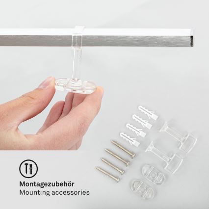 Briloner 3501-018 - Kiinteä LED-kattokruunu STAFF 5xLED/4,8W/230V mattakromi