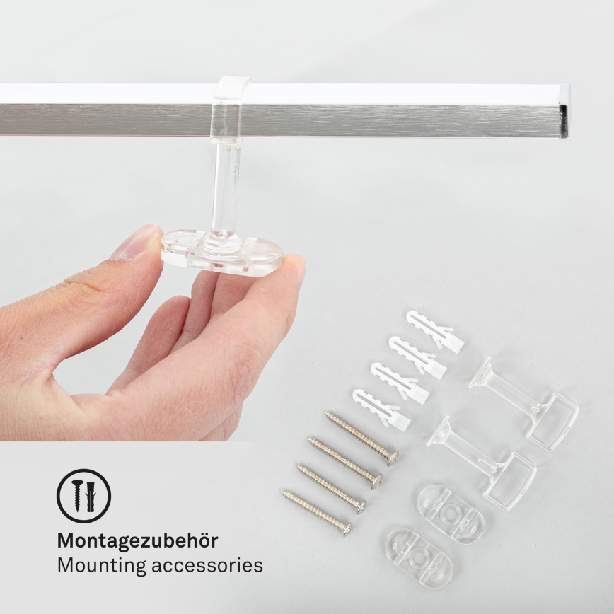 Briloner 3501-018 - Kiinteä LED-kattokruunu STAFF 5xLED/4,8W/230V mattakromi