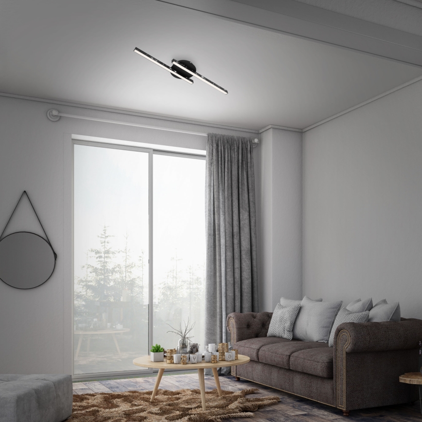 Briloner 3517-025 - LED Pinta-asennettava kattokruunu REY 2xLED/6W/230V musta