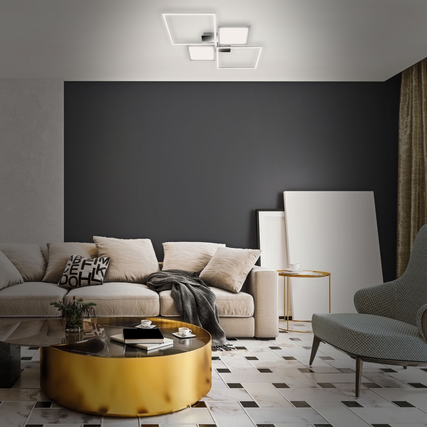 Briloner 3530-018 - LED-himmennyskattokruunu FRAME LED/40W/230V 3000-6500K + kauko-ohjaus