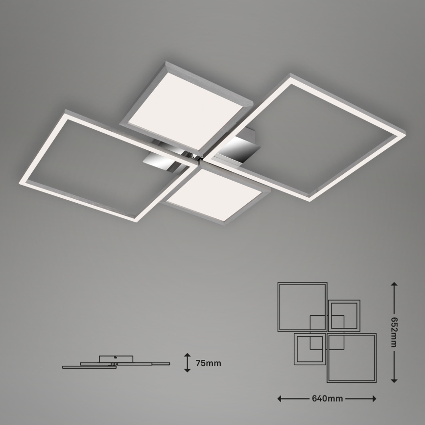 Briloner 3530-018 - LED-himmennyskattokruunu FRAME LED/40W/230V 3000-6500K + kauko-ohjaus