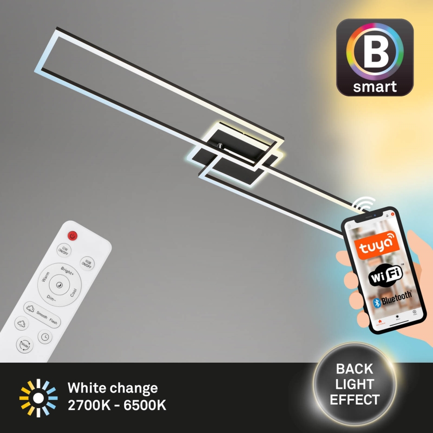 Briloner 3538-015 - Himmennettävä LED-kattokruunu FRAME 2xLED/20W/230V 2700-6500K Wi-Fi Tuya + kauko-ohjaus