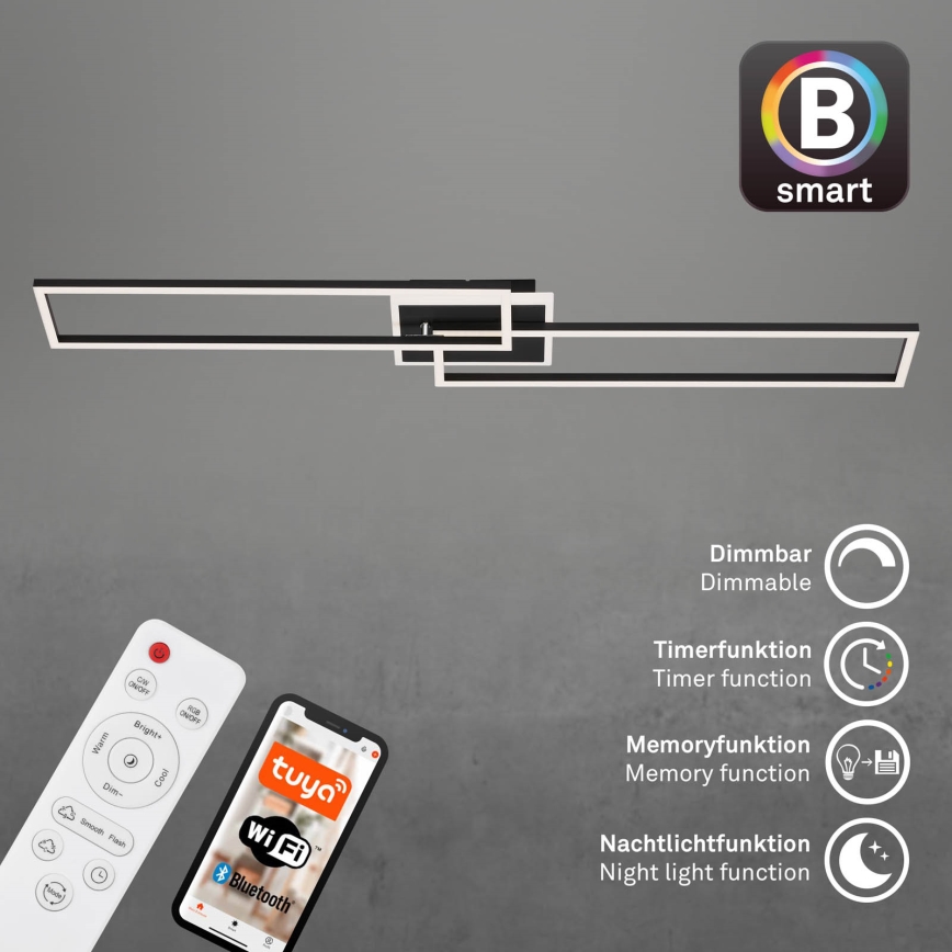 Briloner 3538-015 - Himmennettävä LED-kattokruunu FRAME 2xLED/20W/230V 2700-6500K Wi-Fi Tuya + kauko-ohjaus