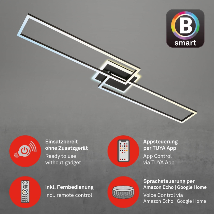 Briloner 3538-015 - Himmennettävä LED-kattokruunu FRAME 2xLED/20W/230V 2700-6500K Wi-Fi Tuya + kauko-ohjaus