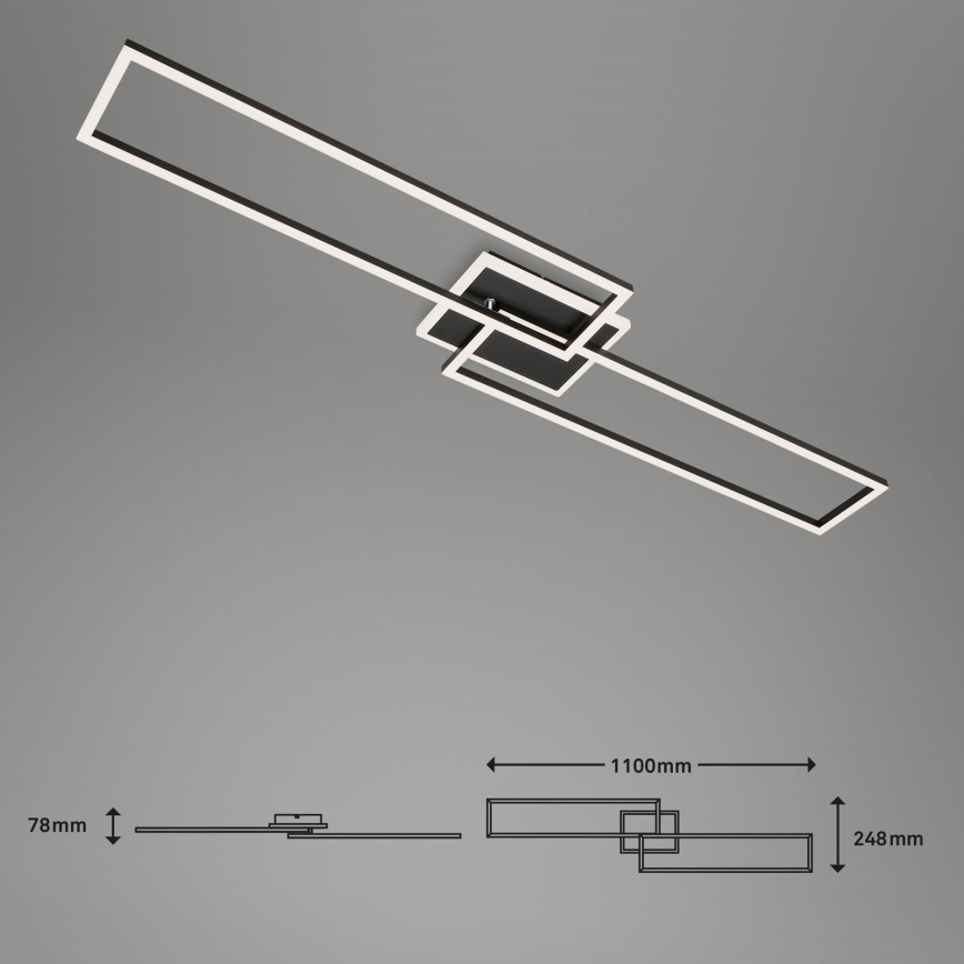 Briloner 3538-015 - Himmennettävä LED-kattokruunu FRAME 2xLED/20W/230V 2700-6500K Wi-Fi Tuya + kauko-ohjaus