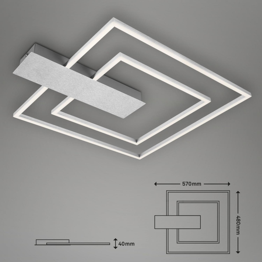 Briloner 3545-018 - Himmennettävä LED-kattovalaisin NICO LED/25W/230V mattakromi