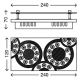 Briloner - 3564-028 - LED-kattovalaisin APLIC 2xLED/5W/230V