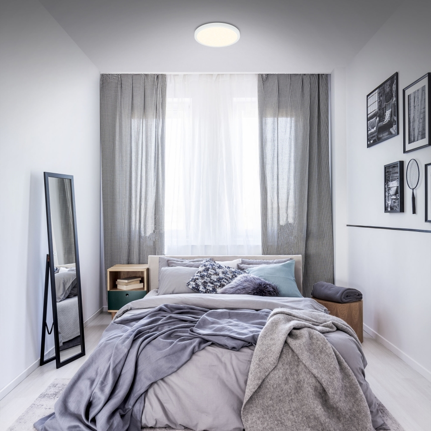 Briloner 3701-016 - Himmennettävä LED-kattovalaisin RUNA LED/18W/230V 2700-6500K valkoinen + kauko-ohjaus