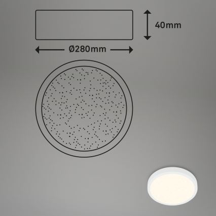 Briloner 3701-016 - Himmennettävä LED-kattovalaisin RUNA LED/18W/230V 2700-6500K valkoinen + kauko-ohjaus