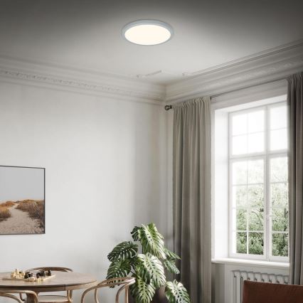 Briloner 3703-014 - LED-kattovalaisin RUNA LED/24W/230V 3000K halkaisija 38 cm hopea