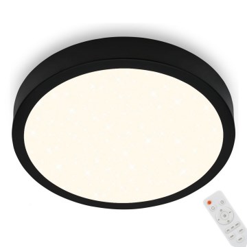 Briloner 3704-015 - Himmennettävä LED-kattovalaisin RUNA LED/22W/230V 2700-6500K musta + kauko-ohjaus