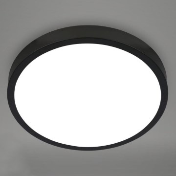 Briloner 3709-015 - LED RGBW Himmennettävä kattovalo LED/22W/230V 4000K halkaisija 38 cm musta + kauko-ohjaus