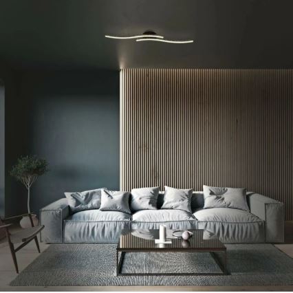 Briloner 3718-025 - Kiinteä LED-kattokruunu REY 2xLED/6W/230V musta