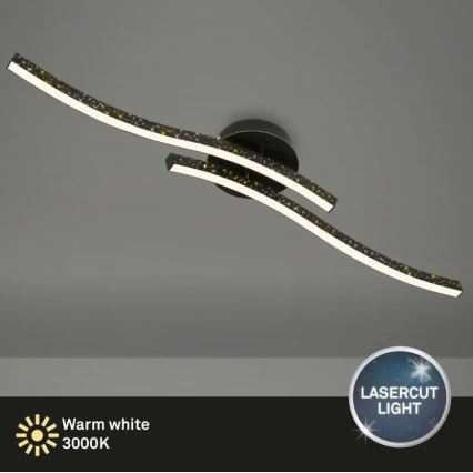 Briloner 3718-025 - Kiinteä LED-kattokruunu REY 2xLED/6W/230V musta