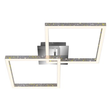 Briloner 3751-019 - Himmennettävä LED-kattovalaisin FRAME LED/20W/230V kiiltävä kromi
