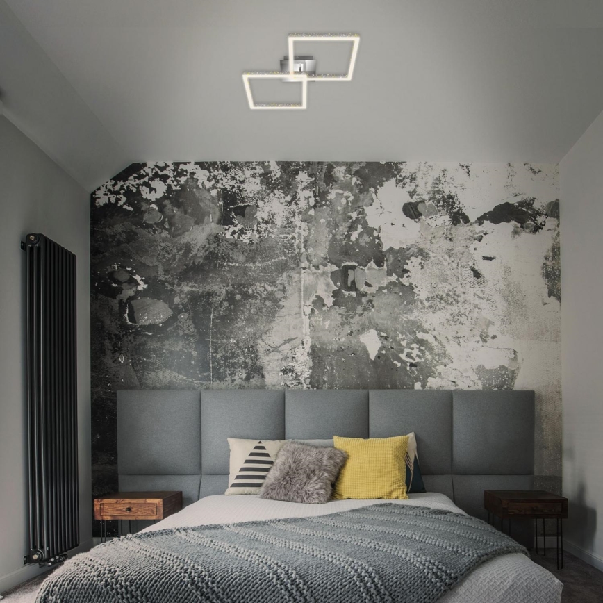 Briloner 3751-019 - Himmennettävä LED-kattovalaisin FRAME LED/20W/230V kiiltävä kromi