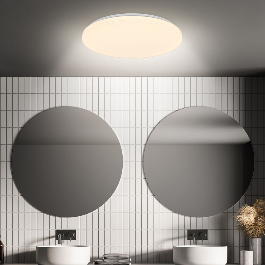 Briloner 3827-016 - LED-kylpyhuoneen kattovalaisin anturilla WALK LED/13W/230V IP54 halkaisija 27 cm valkoinen