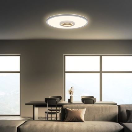 Briloner 3847014 - TORO LED -kattovalaisin, 18 W/230 V, Ø 42 cm, mattakromi