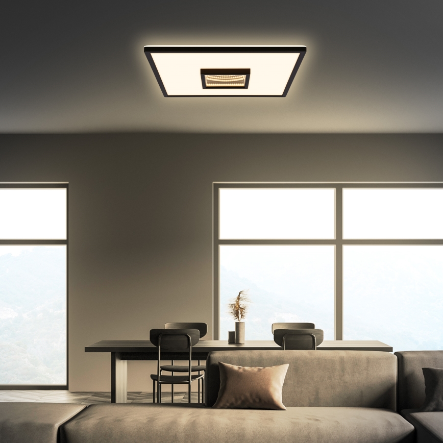 Briloner 3848015 - LED kattovalaisin TORO LED/18W/230V 42x42 cm musta