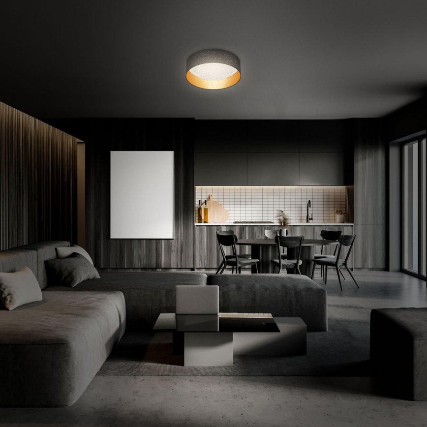 Briloner 3882-015 - LED-kattovalaisin MAILA STARRY LED/18W/230V musta/kulta