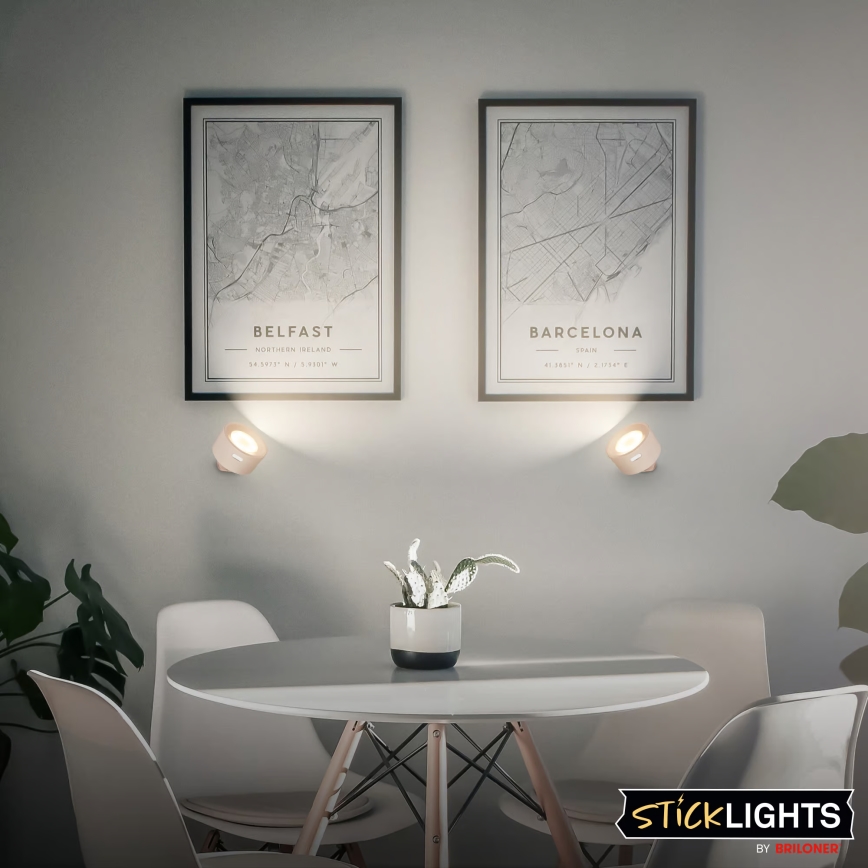 Briloner 3896011 - LED himmennettävä ladattava seinävalaisin TARI LED/1,6W/5V 1500 mAh beige