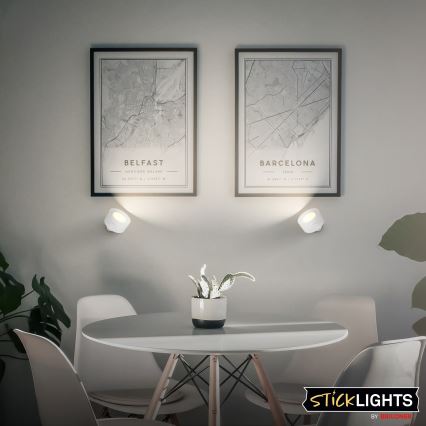 Briloner 3896016 - LED-himmennettävä ladattava seinävalaisin TARI LED/1,6 W/5 V 1500 mAh valkoinen