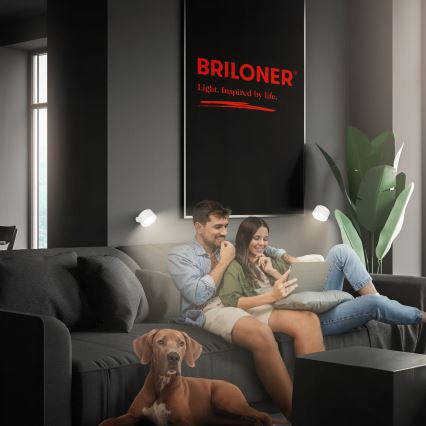 Briloner 3896016 - LED-himmennettävä ladattava seinävalaisin TARI LED/1,6 W/5 V 1500 mAh valkoinen