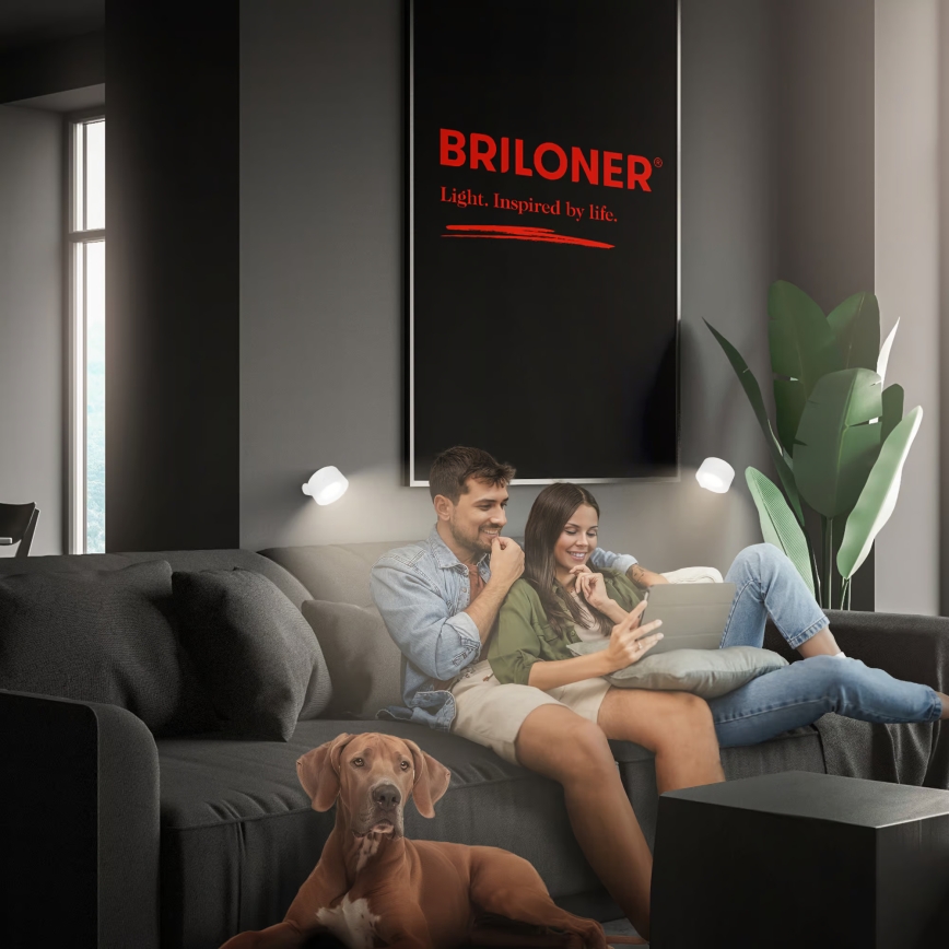 Briloner 3896016 - LED-himmennettävä ladattava seinävalaisin TARI LED/1,6 W/5 V 1500 mAh valkoinen