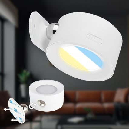 Briloner 3896016 - LED-himmennettävä ladattava seinävalaisin TARI LED/1,6 W/5 V 1500 mAh valkoinen