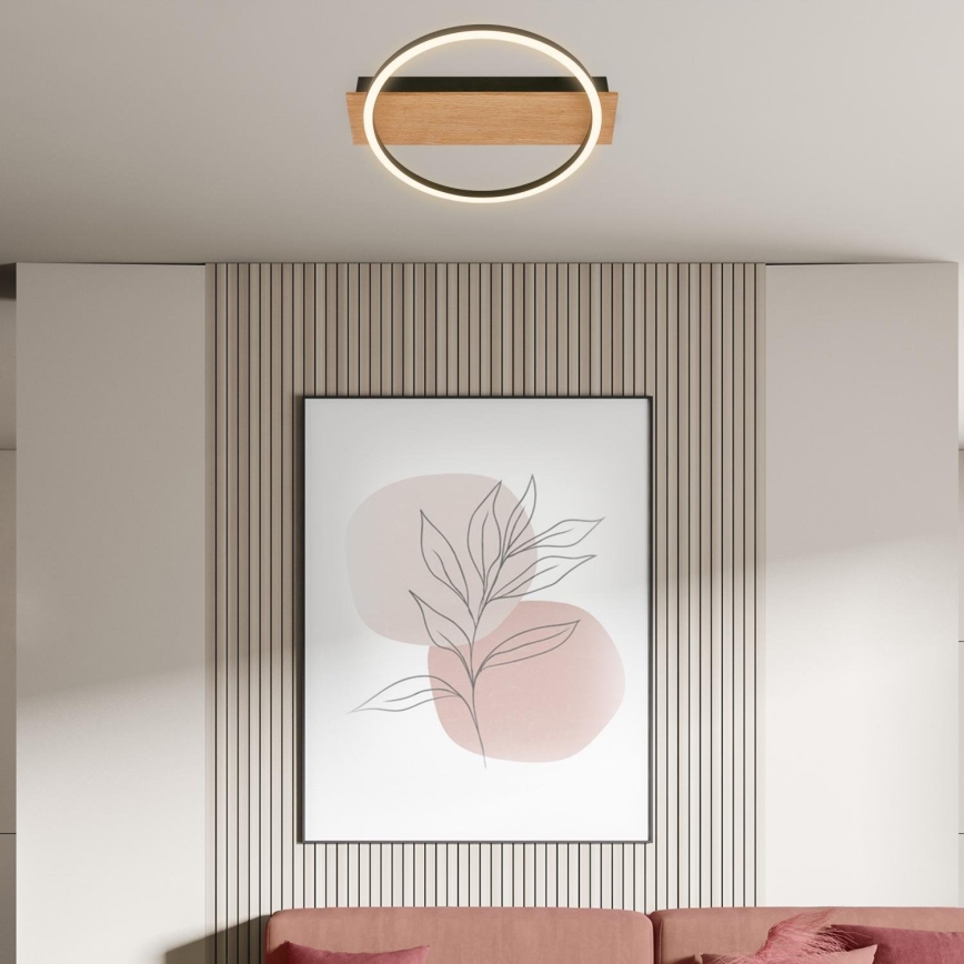 Briloner 3908-014 - LED-kattovalaisin KADA LED/14W/230V halkaisija 30 cm musta/ruskea