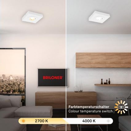Briloner 3996016 - LED-kohdevalaisin CTS LED/4W/230V 2700/4000K valkoinen