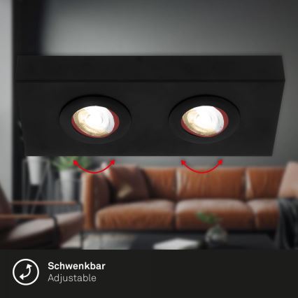 Briloner 3996025 - LED-kohdevalaisin CTS 2xLED/4W/230V 2700/4000K musta