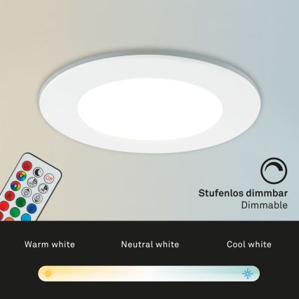 Briloner - SARJA 3x RGBW himmennettävä kylpyhuoneen alasvalaisin LED/4,8W/230V 3000-6500K IP65 + kaukosäädin
