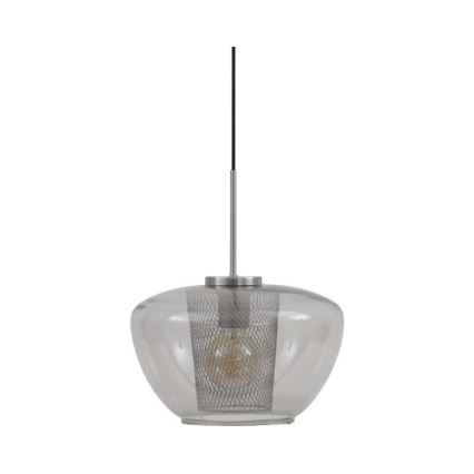 Briloner 4016-014 - Riippuvalaisin vaijerilla SEVENTIES 1xE27/40W/230V savunharmaa