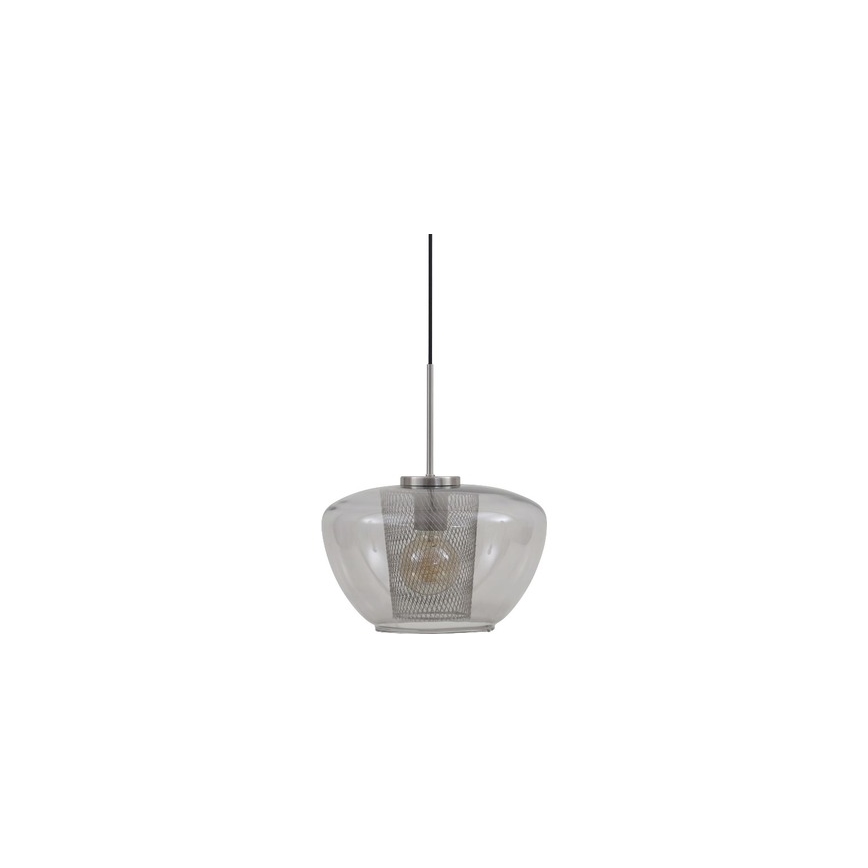 Briloner 4016-014 - Riippuvalaisin vaijerilla SEVENTIES 1xE27/40W/230V savunharmaa