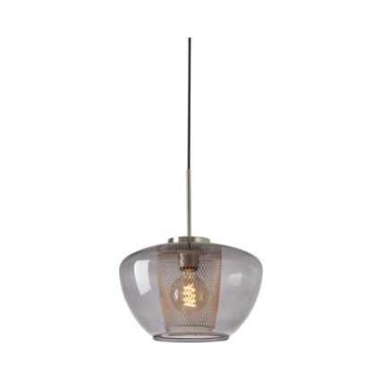 Briloner 4016-014 - Riippuvalaisin vaijerilla SEVENTIES 1xE27/40W/230V savunharmaa