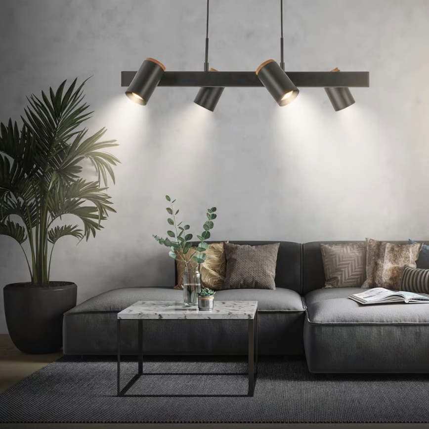 Briloner 4059045 - Riippuvalaisin vaijerilla ERA 4xGU10/10W/230V musta