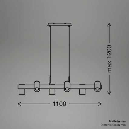 Briloner 4059065 - ERA-riippuvalaisin, 6xGU10/10W/230V, musta
