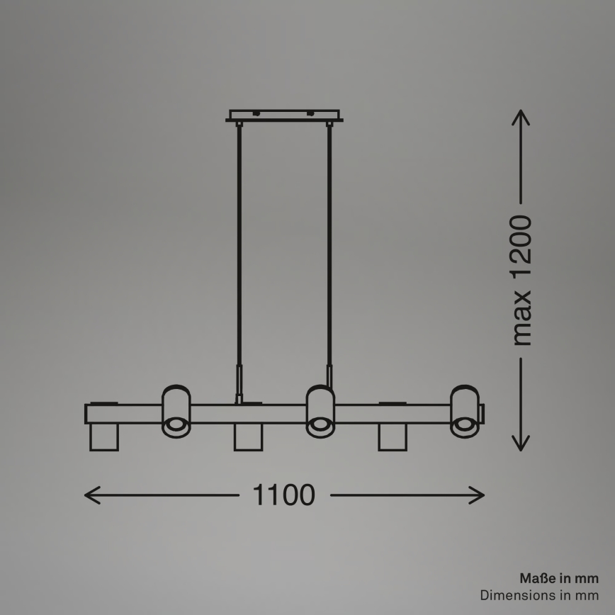 Briloner 4059065 - ERA-riippuvalaisin, 6xGU10/10W/230V, musta