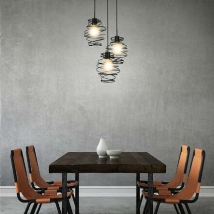 Briloner 4870-035 - Kolmivalainen riippuvalaisin vaijerilla 3xE27/60W/230V