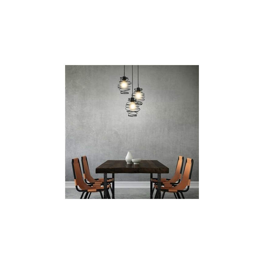 Briloner 4870-035 - Kolmivalainen riippuvalaisin vaijerilla 3xE27/60W/230V