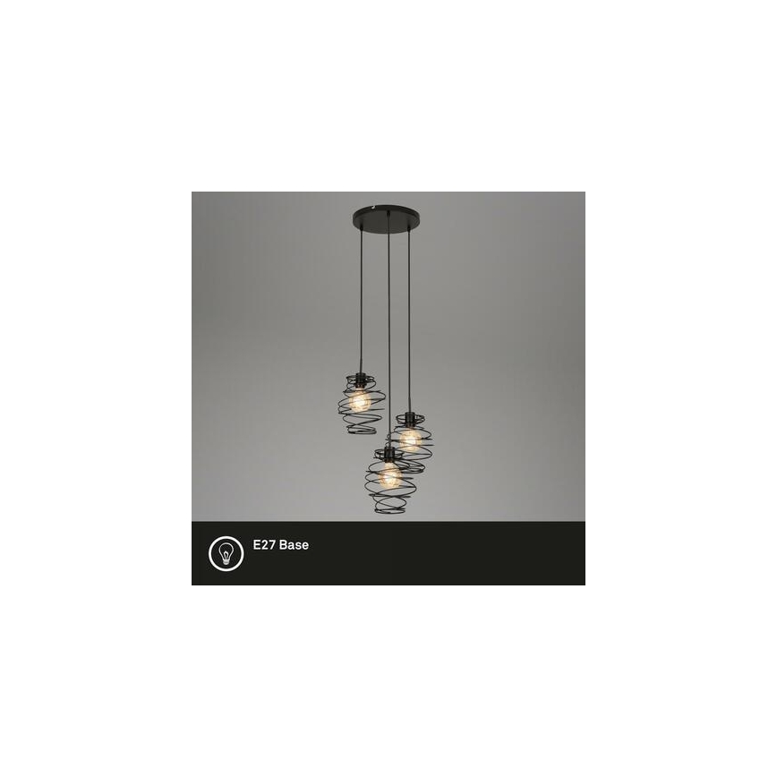 Briloner 4870-035 - Kolmivalainen riippuvalaisin vaijerilla 3xE27/60W/230V