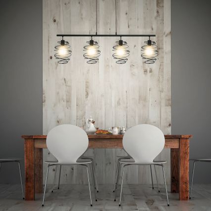 Briloner 4871-045 - Riippuvalaisin vaijerilla 4xE27/60W/230V