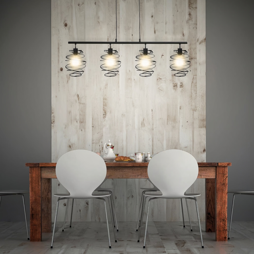 Briloner 4871-045 - Riippuvalaisin vaijerilla 4xE27/60W/230V