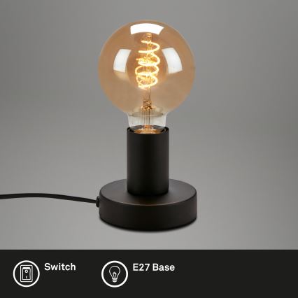Briloner 7023-015 - Pöytävalaisin TEEPU 1xE27/10W/230V musta
