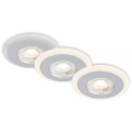 Briloner 7039034 - SETTI 3xLED kylpyhuoneeseen upotettavia alasvalaisimia LED/5W/230V IP44 mattakromi
