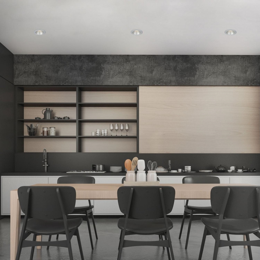 Briloner 7041-034 - SETTI 3x LED Kylpyhuoneen upotettava valo LED/4,9W/230V IP44 hopea