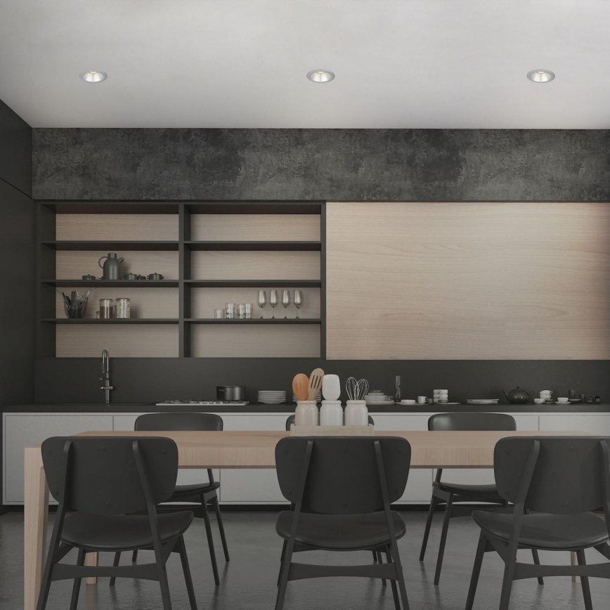 Briloner 7042-034 - SETTI 3x Kylpyhuoneen upotettu valo 1xGU10/9W/230V IP23 hopea