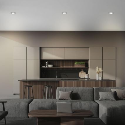 Briloner 7042-034 - SETTI 3x Kylpyhuoneen upotettu valo 1xGU10/9W/230V IP23 hopea